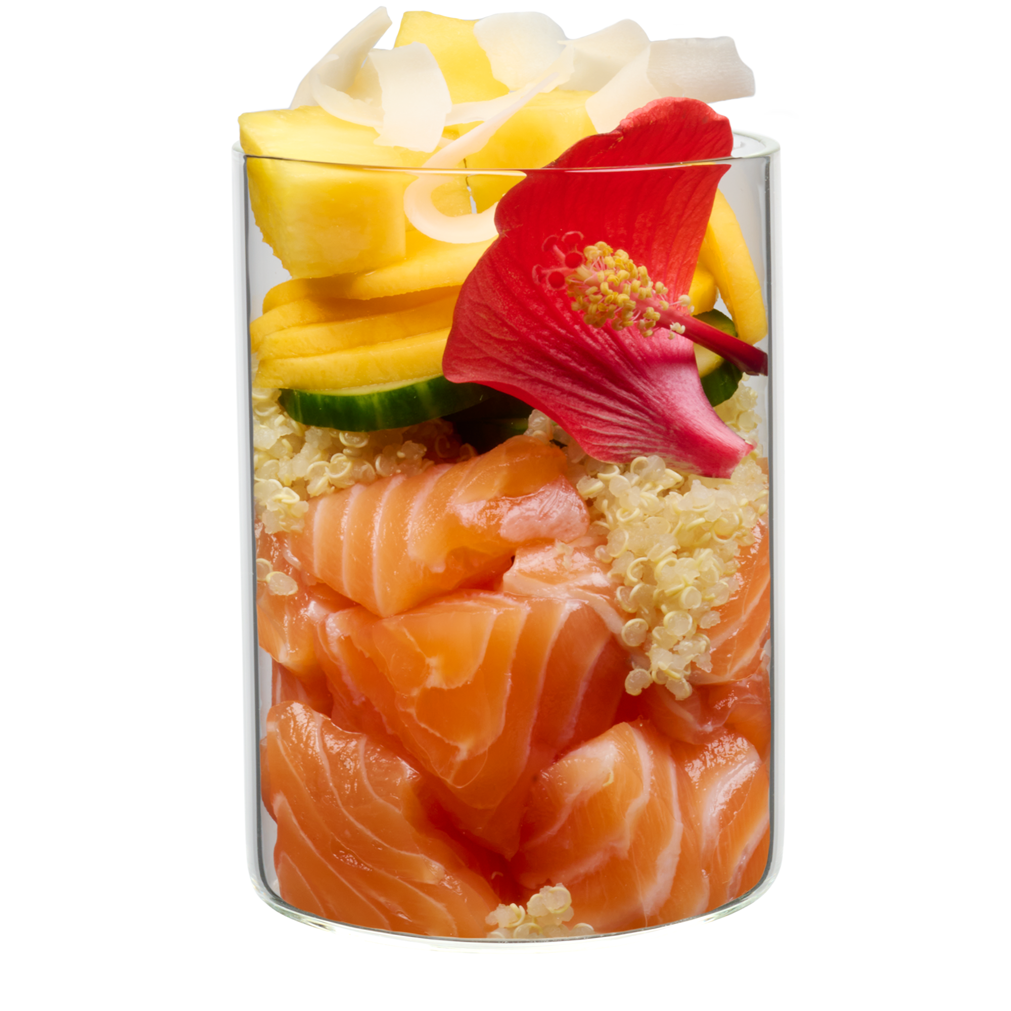 Waikiki Woof: Saumon accompagné de quinoa, mangue et hibiscus