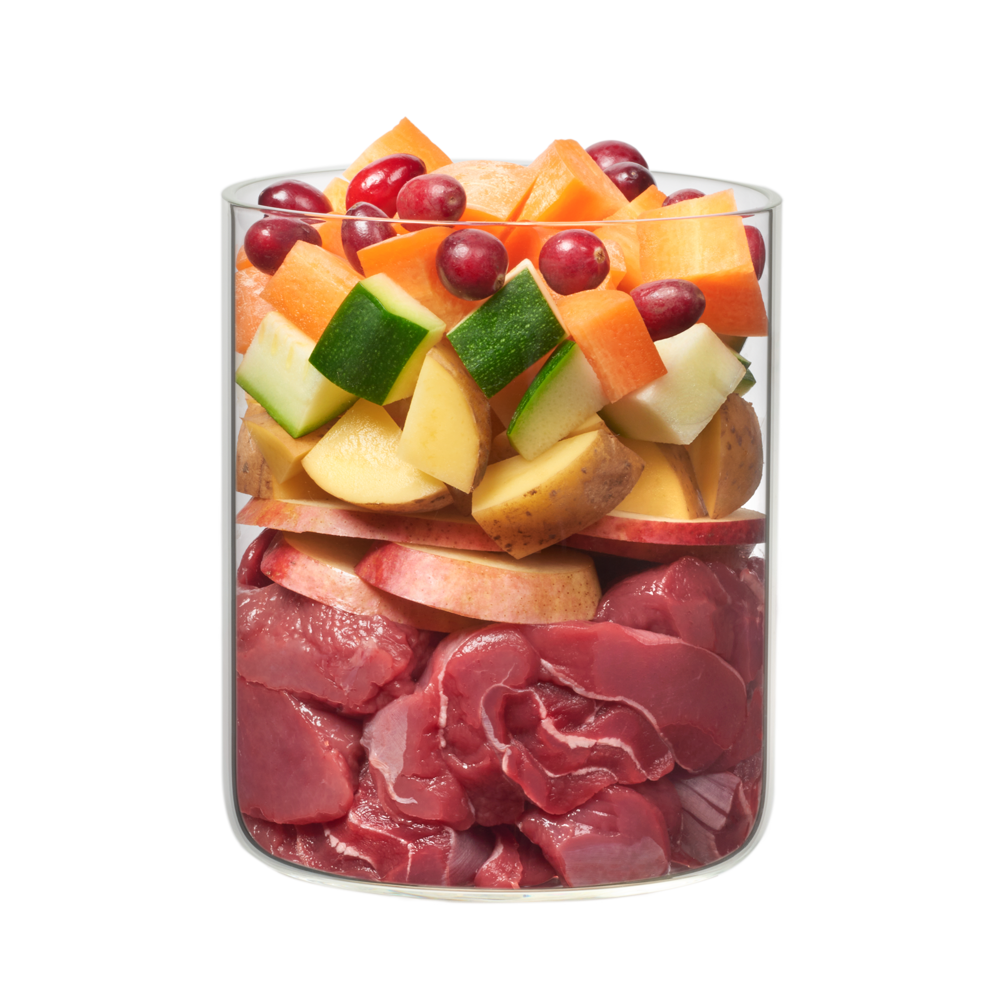 Antelope with potato, pear, chestnut and camomile