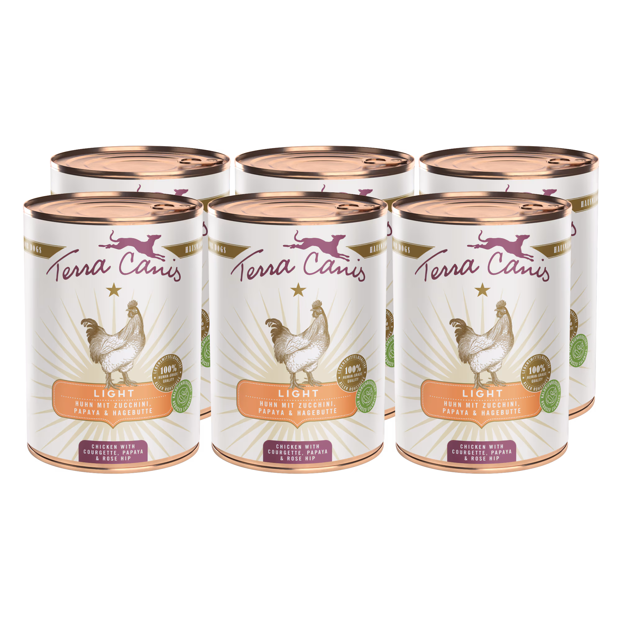 Poulet avec courgette, papaye et cynorhodon