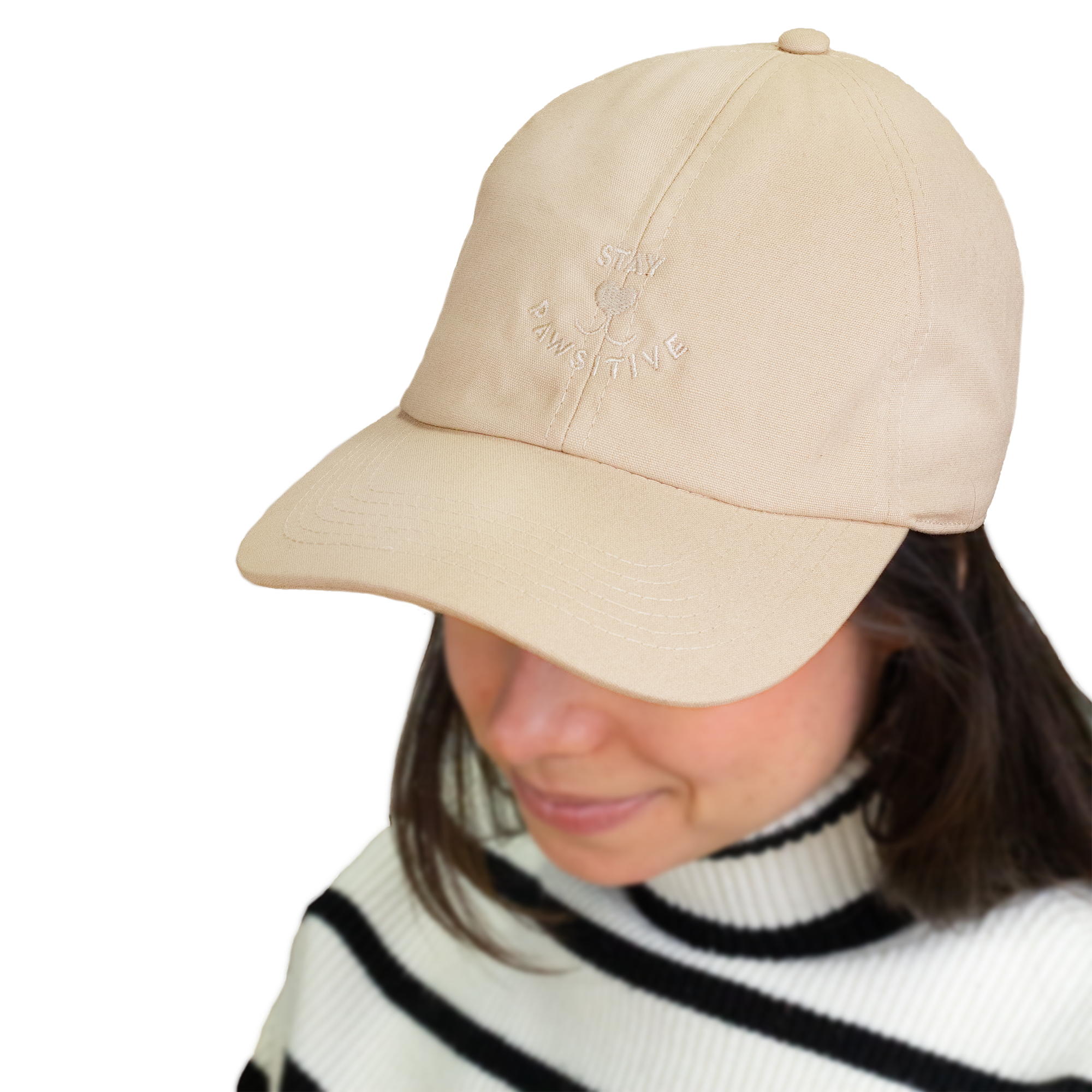 Terra Canis Cap Sand "Stay Pawsitive"