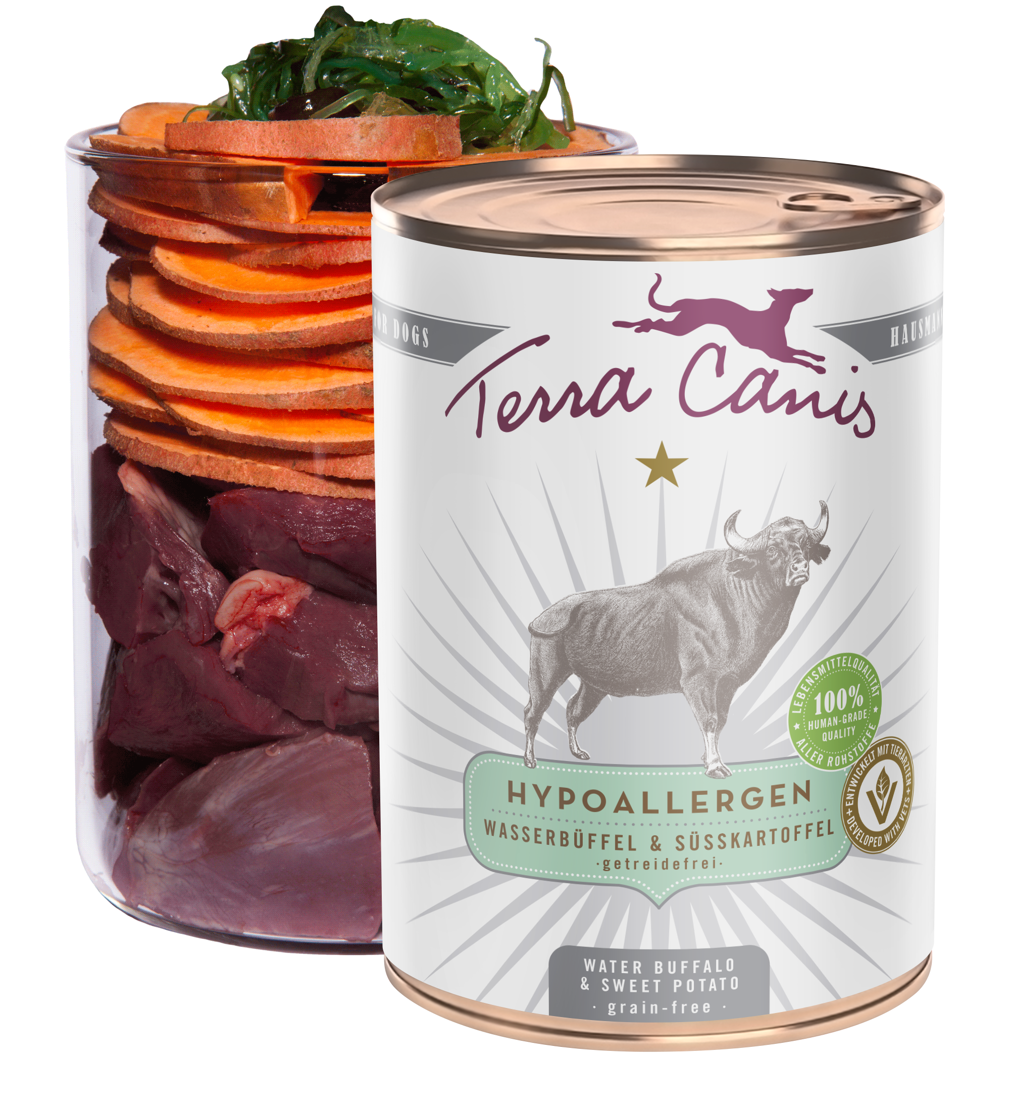 Water buffalo with sweet potato