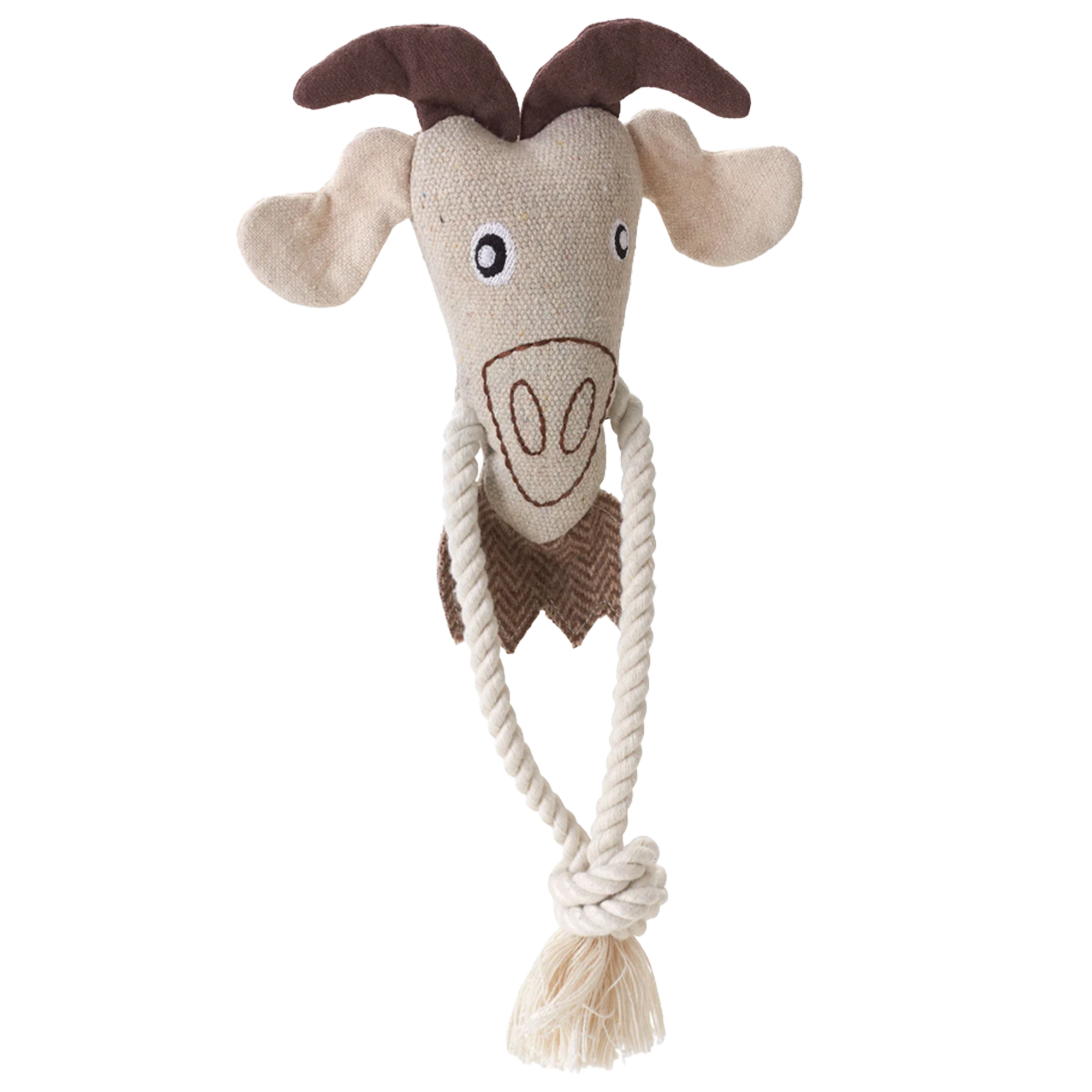 Dog toy NEBRASKA Farm Animals with rope, goat