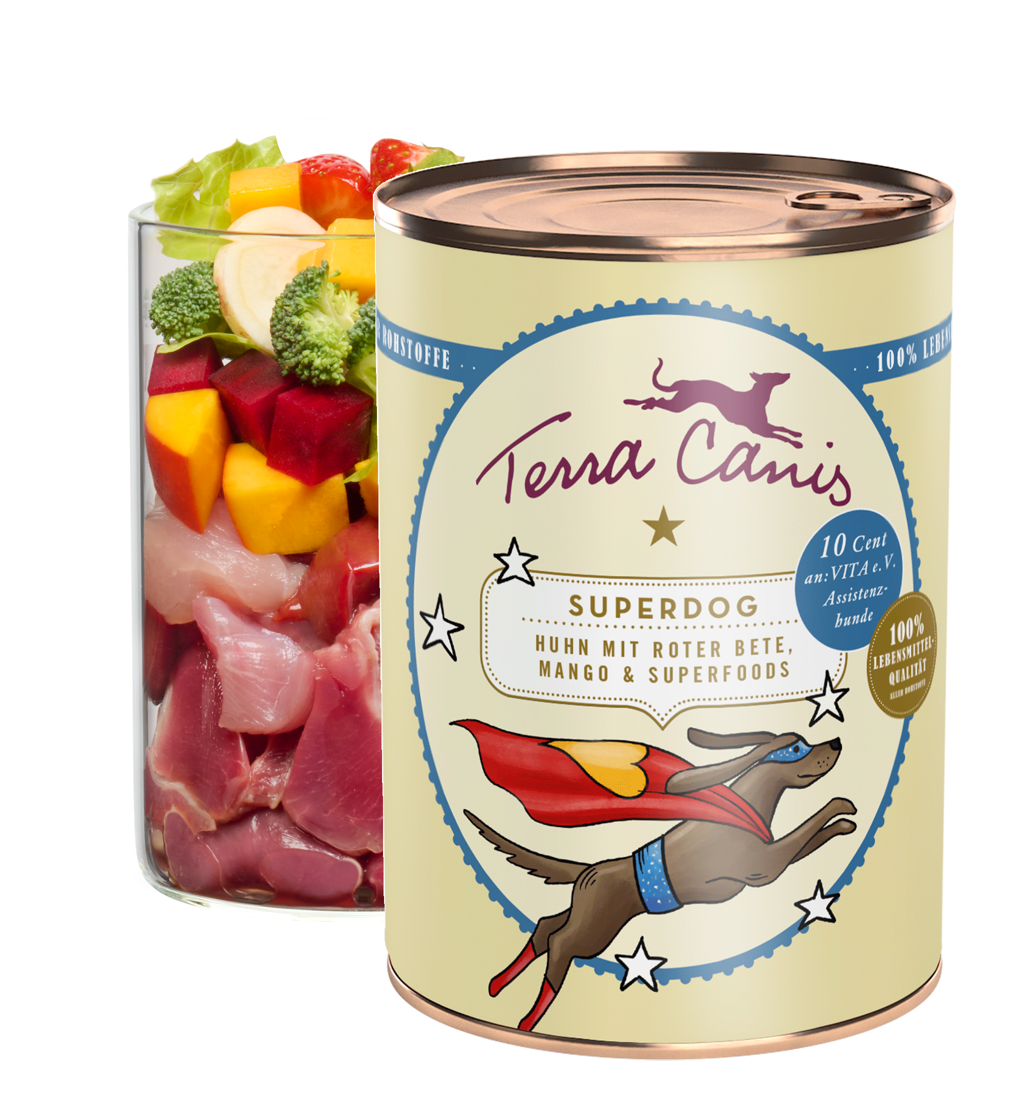 Superdog – Chicken with beetroot, mango and superfoods