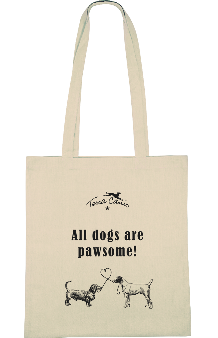 Cotton bag "All Dogs are Pawsome"