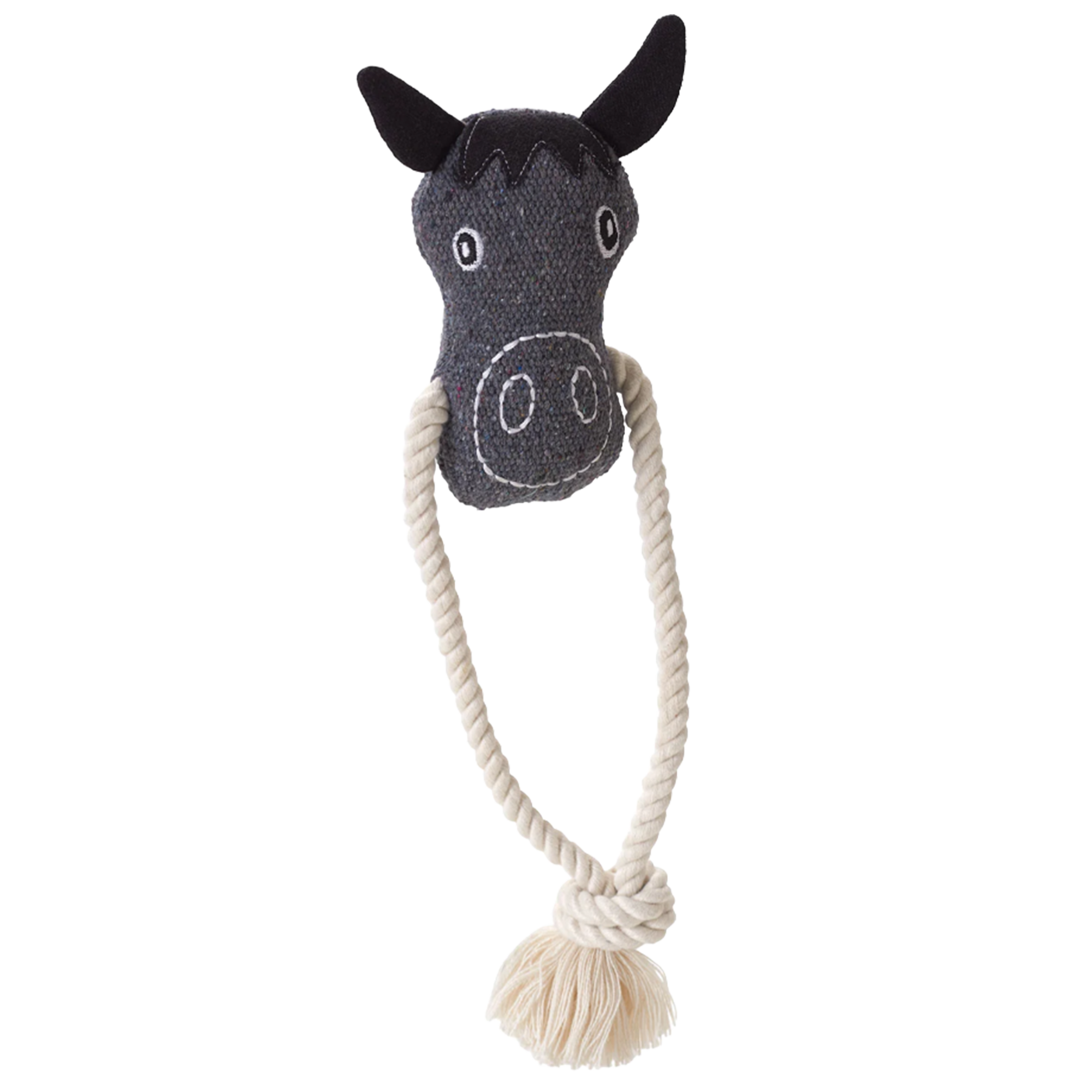 Dog toy NEBRASKA Farm Animals with rope, horse
