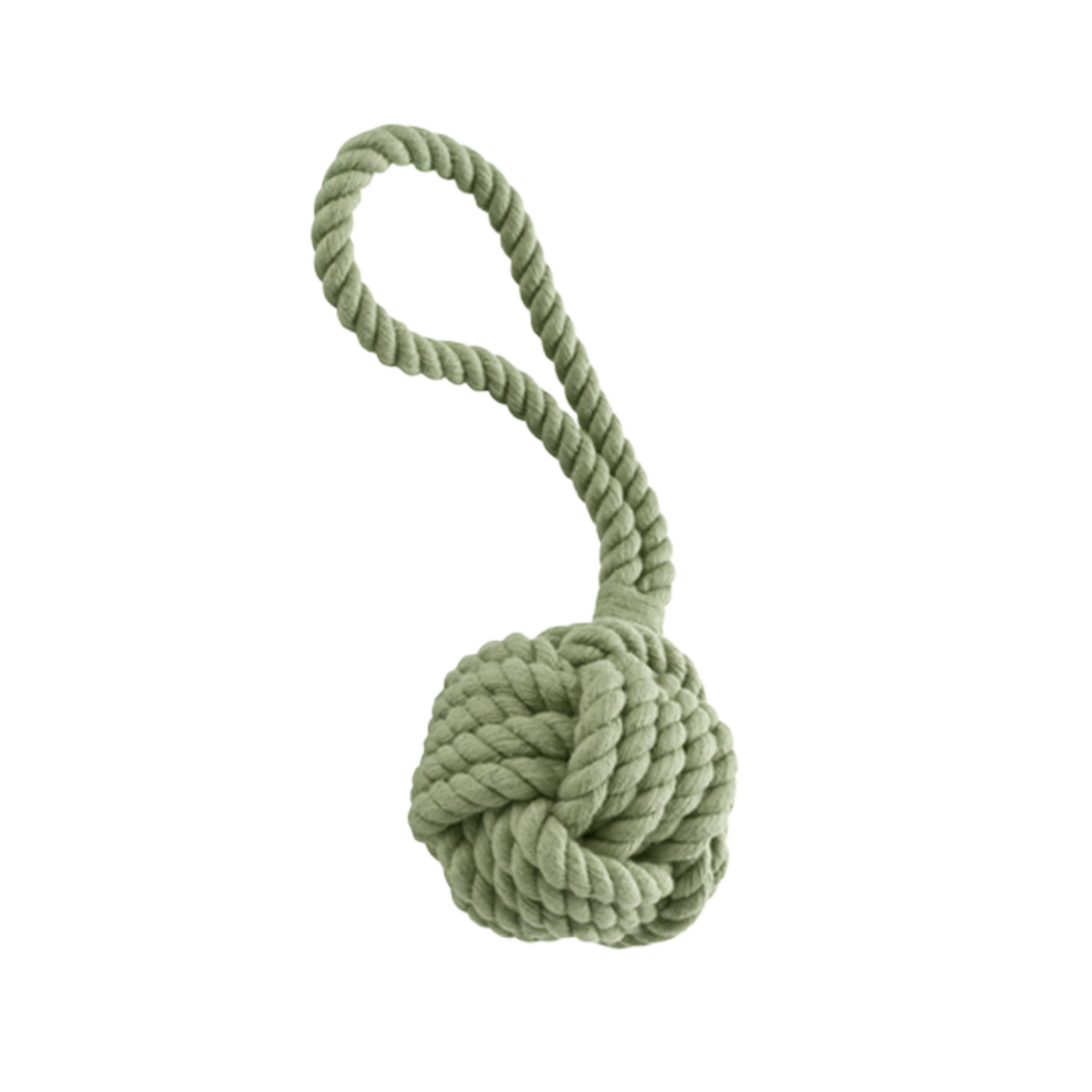Dog toy ball with hand loop INARI M, green