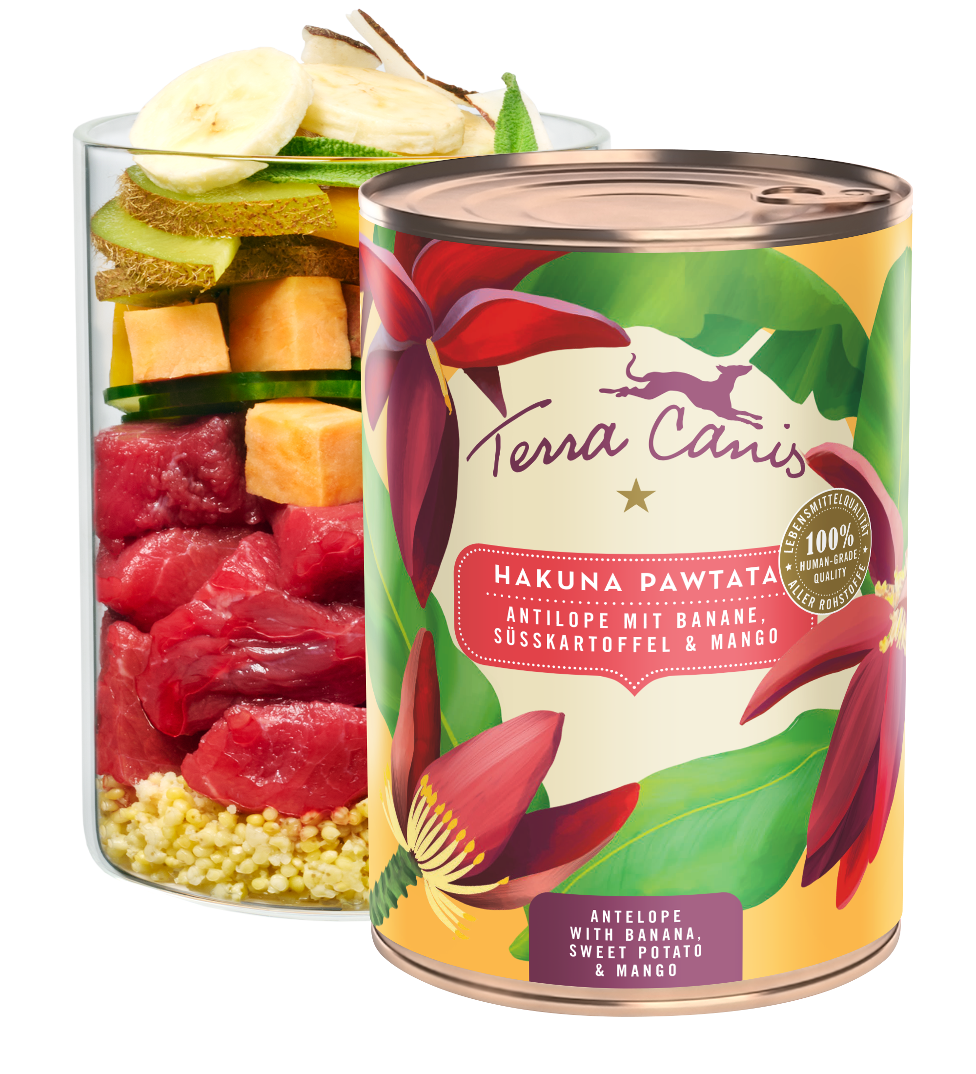 Hakuna Pawtata – Antilope avec Banane, Patate Douce et Mangue