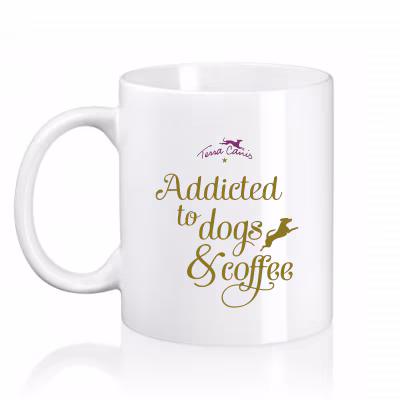Mug "addicted to dogs & coffee"